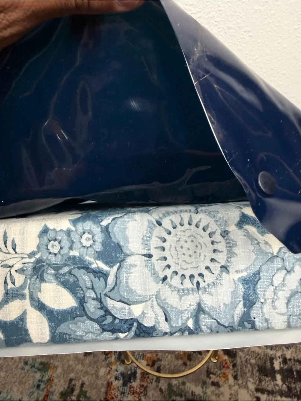 Ralph Lauren NIB Blue Floral Cottage Coastal Comfort King Duvet Cover